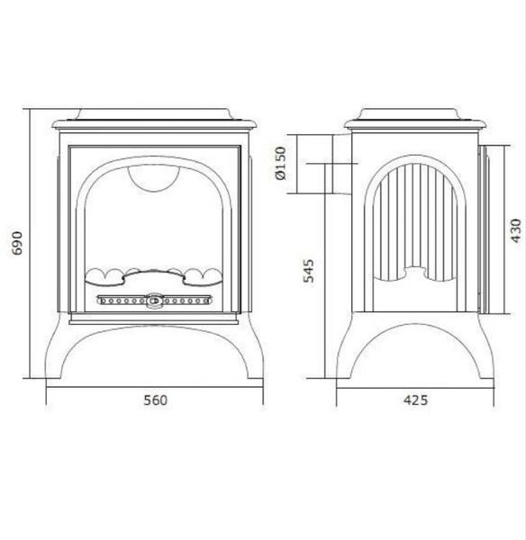 Чавунна піч Invicta SEVILLE 2 антрацит  ref. 6192-44 фото
