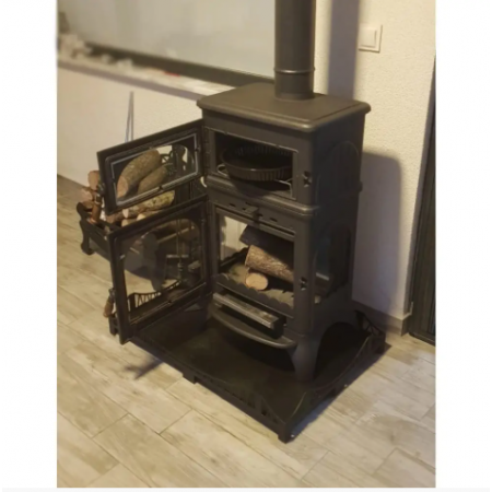 Чавунна піч Flame Stove Modena Lux Oven з духовкою FS-024 фото