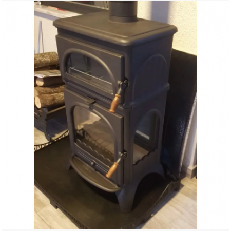 Чавунна піч Flame Stove Modena Lux Oven з духовкою FS-024 фото