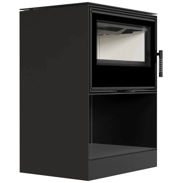 Сталева піч-камін Kratki KARI 70 &Oslash; 150 з нішою для дров (8 кВт) KARI/70/W фото