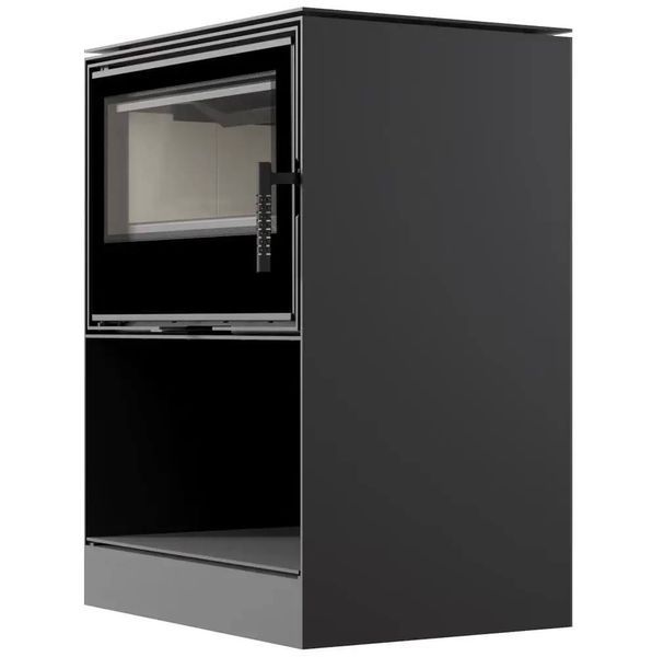 Сталева піч-камін Kratki KARI 70 &Oslash; 150 з нішою для дров (8 кВт) KARI/70/W фото