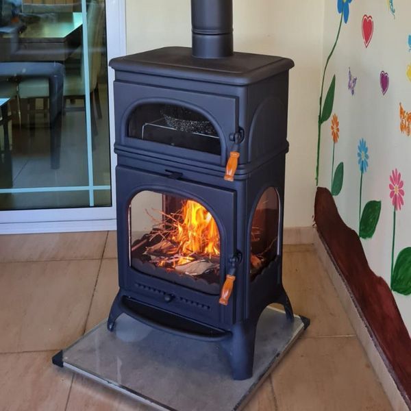 Чавунна піч Flame Stove Modena Lux Oven з духовкою FS-024 фото