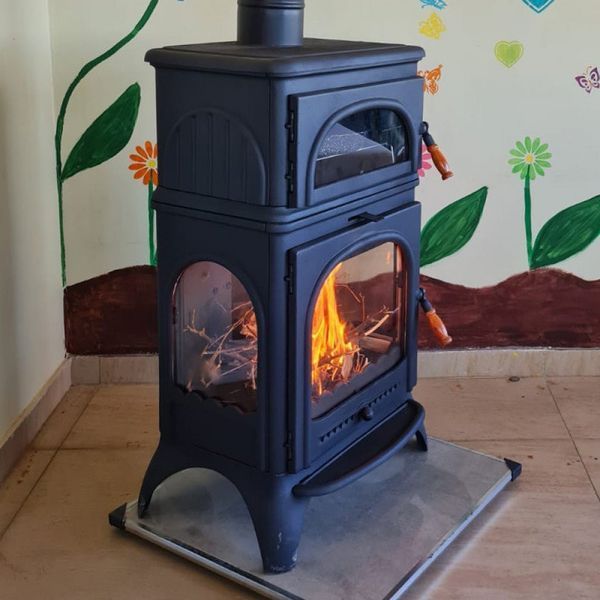 Чавунна піч Flame Stove Modena Lux Oven з духовкою FS-024 фото