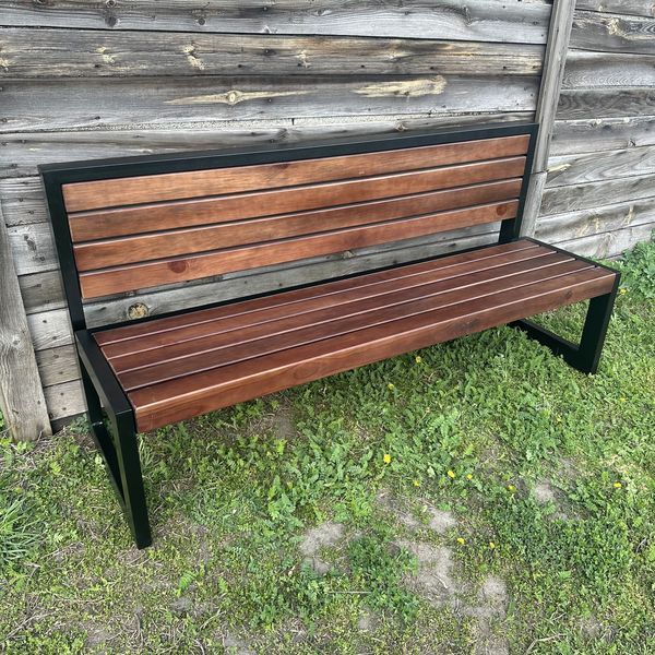 Лавка паркова Лофт зі спинкою 4090310100503 фото