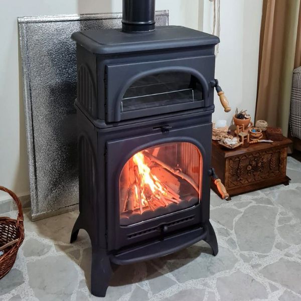 Чавунна піч Flame Stove Modena Oven з духовкою FS-023 фото