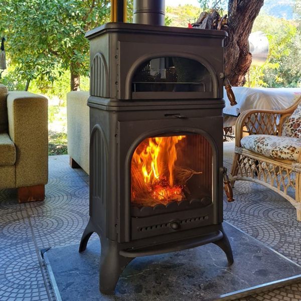 Чавунна піч Flame Stove Modena Oven з духовкою FS-023 фото