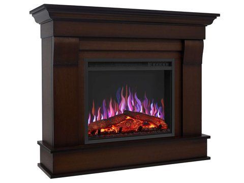 Камінокомплект ArtiFlame Albion AF23S махагон коричневий антик з обігрівом і звуком горіння вогню Albion AF24 MBA фото