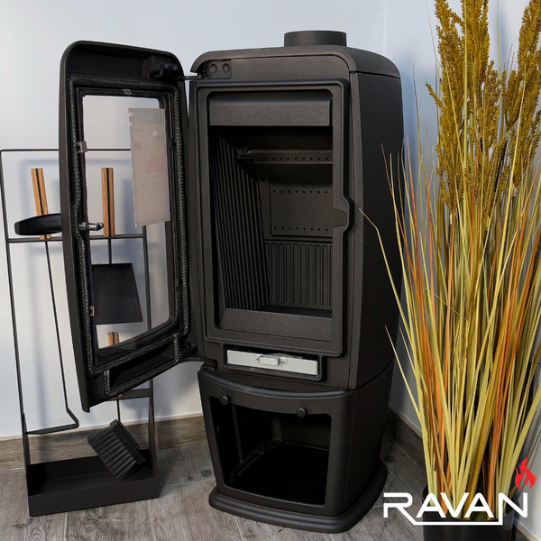 Чавунна піч RAVAN Incorta 10 кВт на дровах 12402 фото