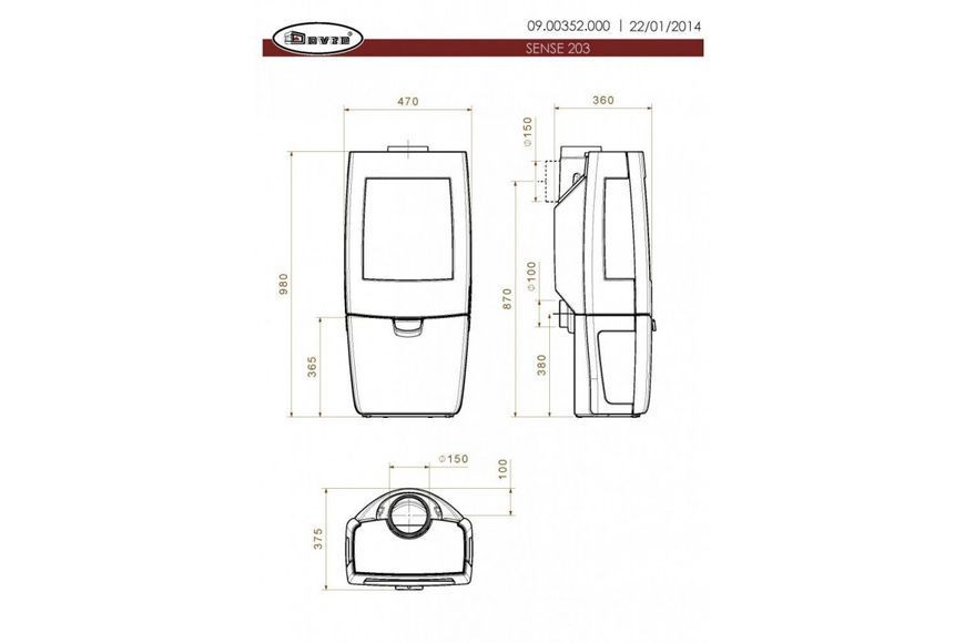 Чавунна піч Dovre Sense 203 K02464 фото