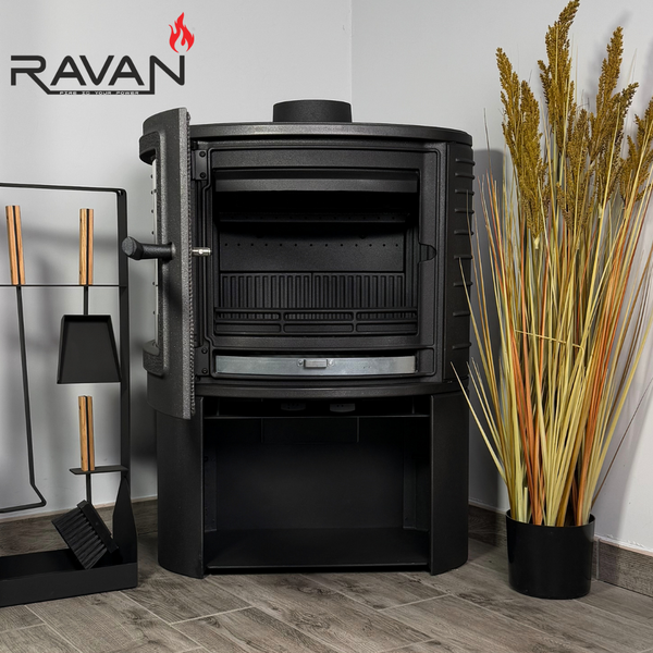 Чавунна піч RAVAN Deluxe 14 кВт на дровах 12404 фото