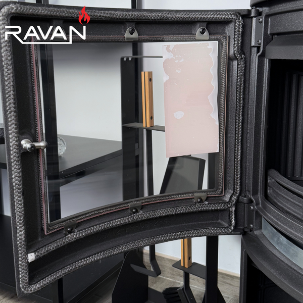 Чавунна піч RAVAN Deluxe 14 кВт на дровах 12404 фото