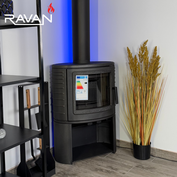 Чавунна піч RAVAN Deluxe 14 кВт на дровах 12404 фото