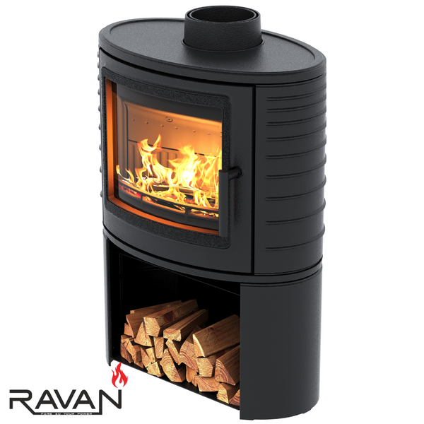 Чавунна піч RAVAN Deluxe 14 кВт на дровах 12404 фото