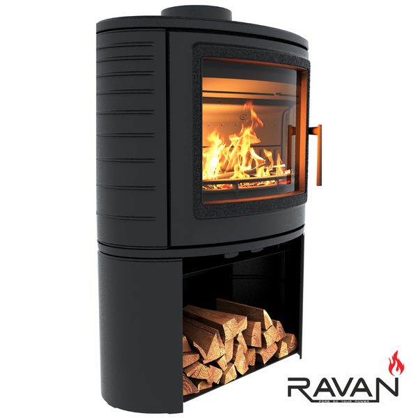 Чавунна піч RAVAN Deluxe 14 кВт на дровах 12404 фото