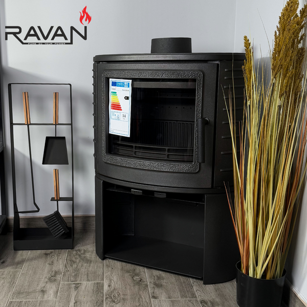 Чавунна піч RAVAN Deluxe 14 кВт на дровах 12404 фото