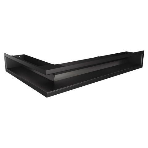 Вентиляційна решітка для каміна кутова права SAVEN Loft Angle 90х600х400 чорна LOFT/NP/9/60/40/BL фото