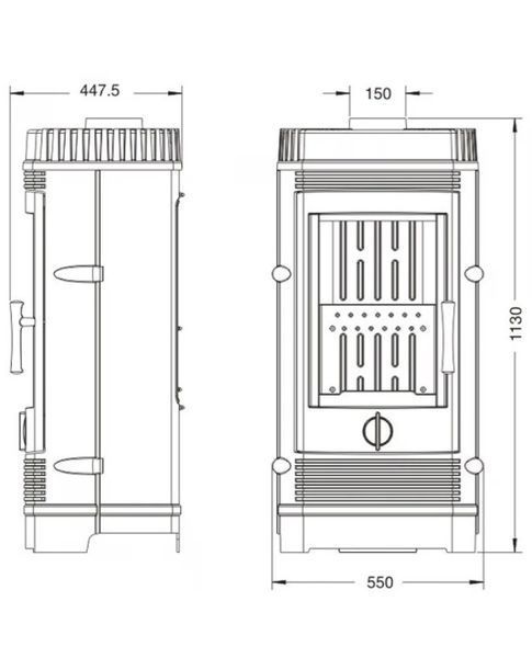 Чавунна піч Invicta GOMONT антрацит  ref. 6158-44 фото