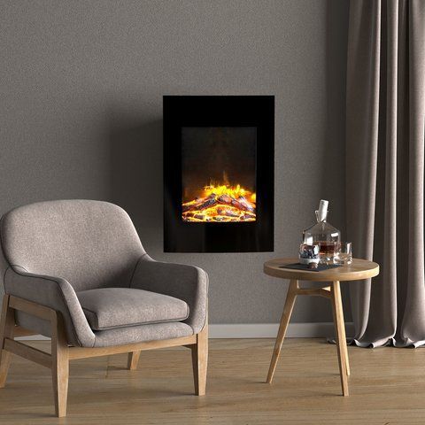 Настінний електричний камін Bonfire RLF-W06 (закруглене скло) W06 фото