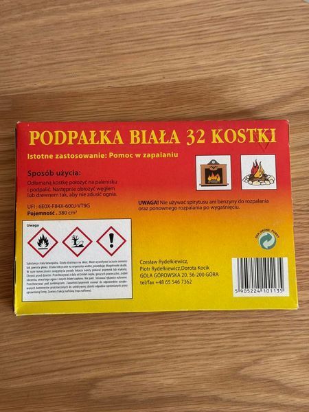 Розпалювач вогню Podpalka bila 32 кубики Podpalka bila фото