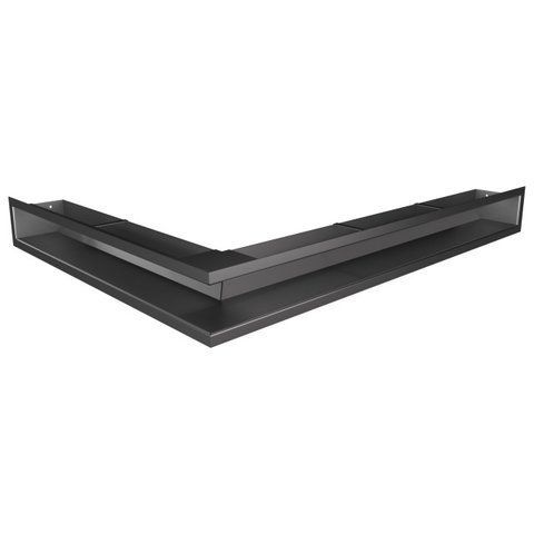 Вентиляційна решітка для каміна кутова права SAVEN Loft Angle 90х800х600 графітова LOFT/NP/9/80/60/G фото