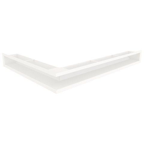 Вентиляційна решітка для каміна кутова права SAVEN Loft Angle 90х800х600 біла LOFT/NP/9/80/60/W фото