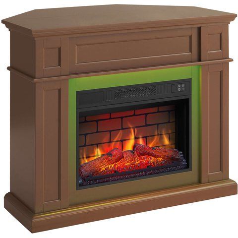 Камінокомплект універсальний 2в1 ArtiFlame Linz AF23BS коричневий з LED підсвічуванням, обігрівом і звуком горіння вогню Linz AF23BS UNI B фото