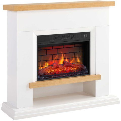 Камінокомплект ArtiFlame Shelford AF23BS білий з обігрівом і звуком горіння вогню Shelford AF23BS WT фото
