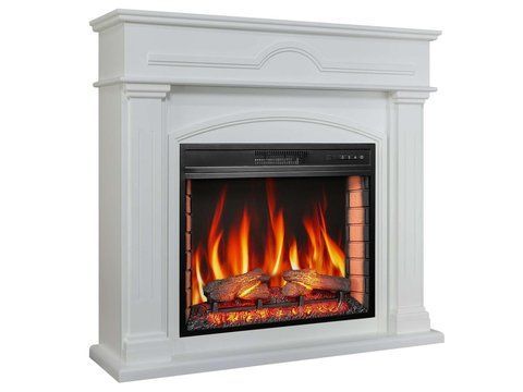 Камінокомплект ArtiFlame Inverno AF28S білий з обігрівом і звуком горіння вогню Inverno AF28S WT фото