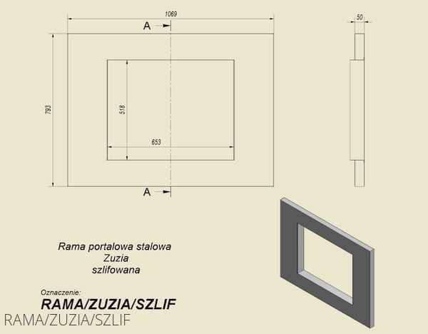 Рамка шліфована для ZUZIA 0b3dd22542bd фото