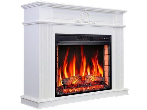 Камінокомплект ArtiFlame Neoclassic AF28S білий з обігрівом і звуком горіння вогню Neoclassic AF28S WT фото