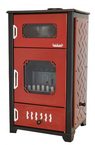 Камінна піч з духовкою Sabah S100 на дровах S100 RED фото