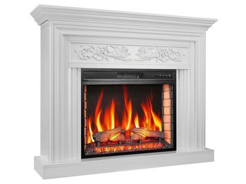 Камінокомплект ArtiFlame Monferrato AF28S білий з обігрівом і звуком горіння вогню Monferrato AF28S WT фото