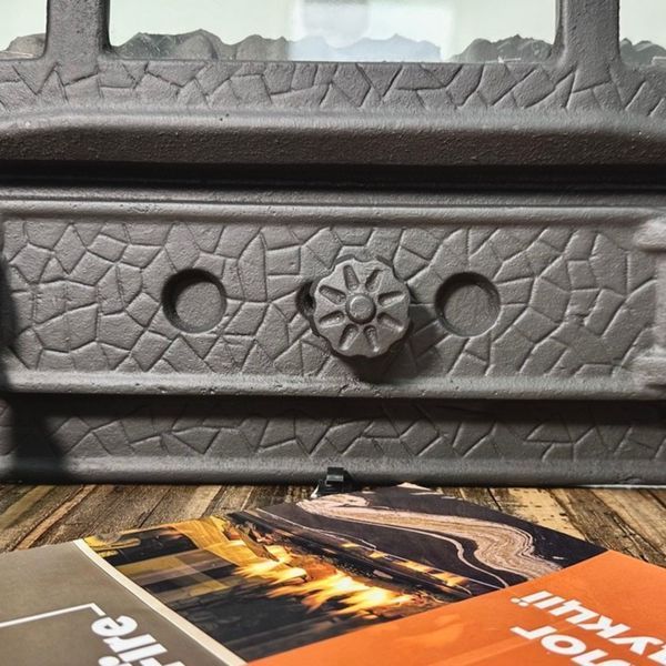 Дверцята чавунні пічні Amber Дверцята чавунні пічні Iron Fire Дверцята для печі зі склом 465x485 мм 1130 фото
