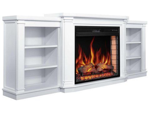Камінокомплект ArtiFlame Parliament AF28S білий з обігрівом і звуком горіння вогню Parliament AF28S WT фото
