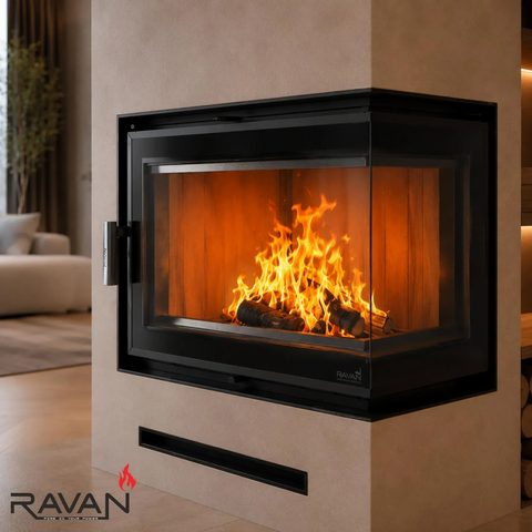 Чавунна камінна топка Ravan IMPERIAL 600 R на дровах 8 кВт 3175 фото