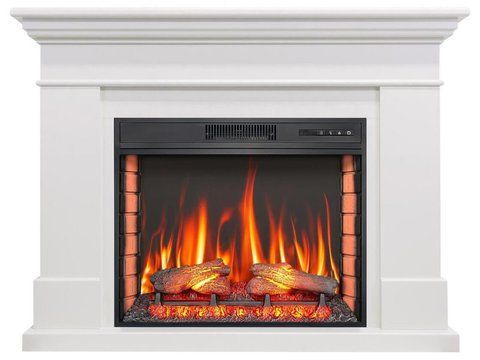 Камінокомплект ArtiFlame Sacramento AF28S білий з обігрівом і звуком горіння вогню Sacramento AF28S WT фото