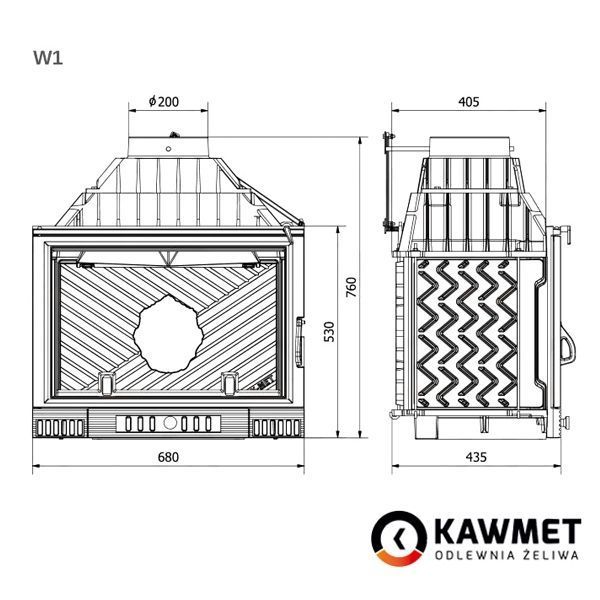 Камінна топка KAWMET W1 Feniks (18 kW) W1Feniks фото