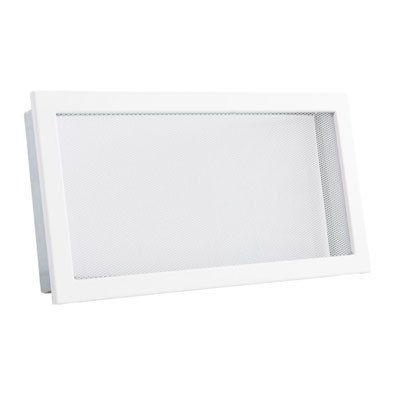 Вентиляційна решітка з сіткою Darco KRVSM, 450х240 мм, біла KRVSM450x240-ML.B фото