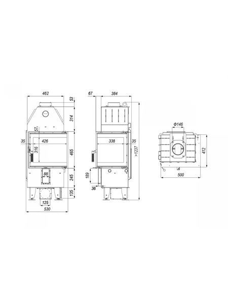Камінна топка Defro Home INTRA XSM BP Mini INTRA XSM BP Mini фото