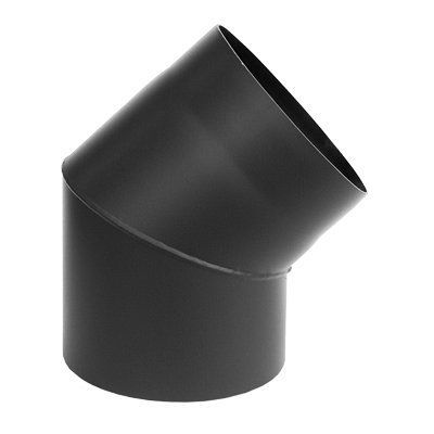 Коліно Darco 45&deg; на димохід &Oslash; 220 чорна сталь 2 мм KS 220/45-CZ 2 фото