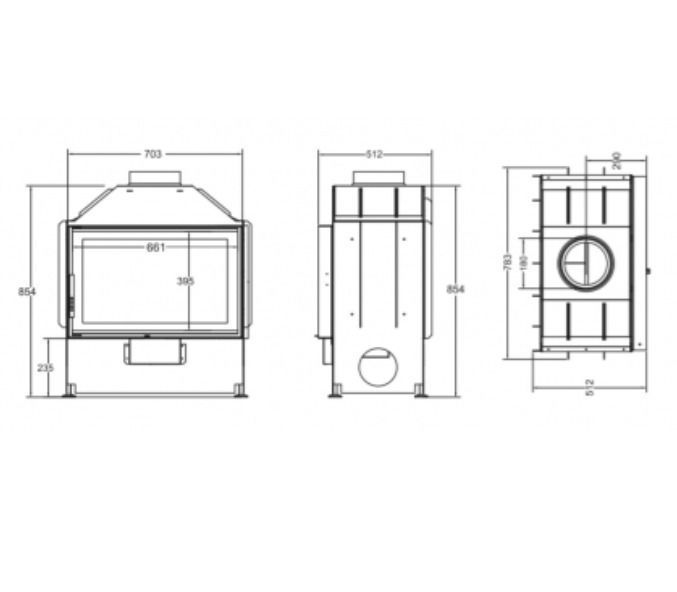 Камінна топка A.Caminetti FLAT 60 Open Side FLAT 60 фото