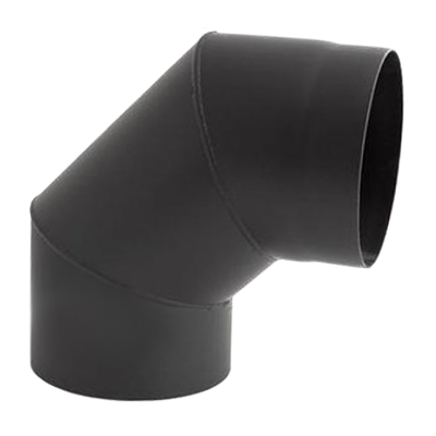 Коліно Darco 90&deg; на димохід &Oslash; 120 чорна сталь 2 мм KS 120/90-CZ 2 фото