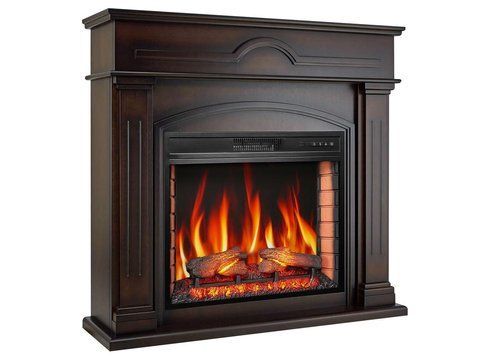 Камінокомплект ArtiFlame December AF28S махагон коричневий антик з обігрівом і звуком горіння вогню December AF28S MBA фото