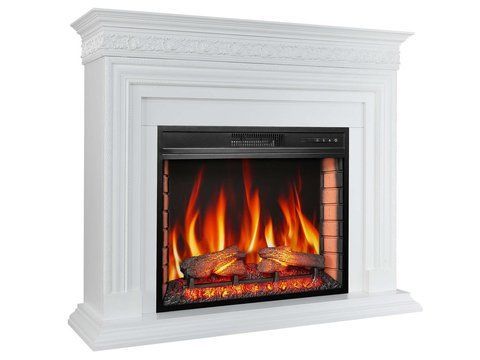 Камінокомплект ArtiFlame Pratella AF28S білий з обігрівом і звуком горіння вогню Pratella AF28S WT фото