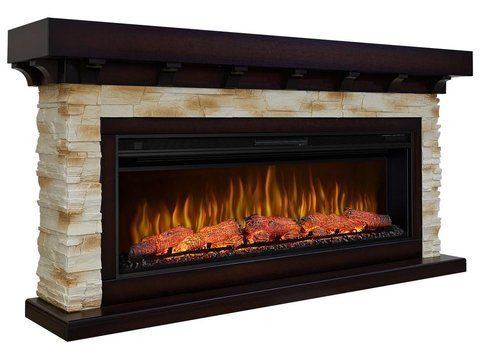 Камінокомплект ArtiFlame Ludwig AF50 махагон коричневий антик з обігрівом і звуком горіння вогню Ludwig AF50 MBA фото