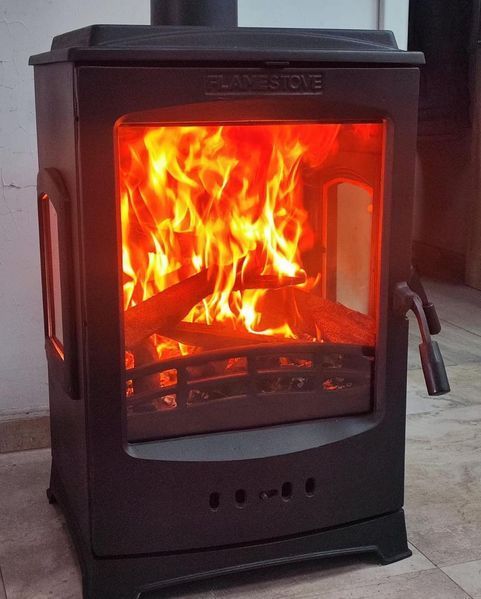Чавунна піч FLAME STOVE LODI LUX з боковою дверкою FS-202YK фото