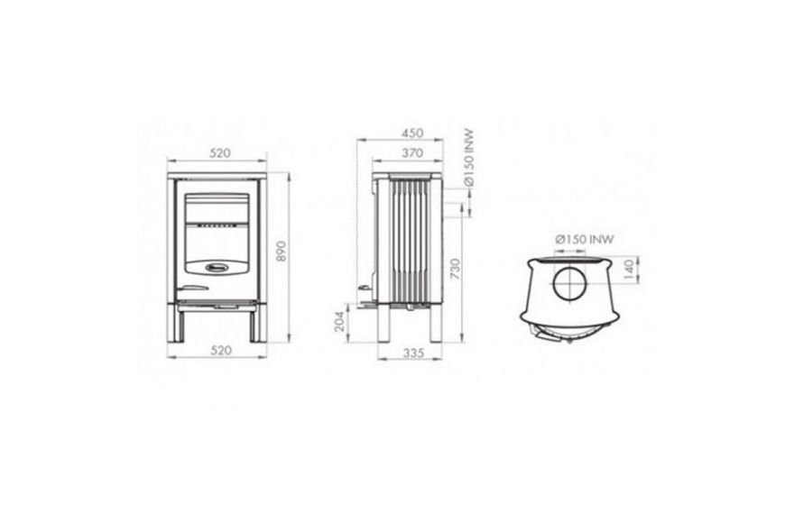 Чавунна піч Dovre ASTRO 2 /L K02574 фото