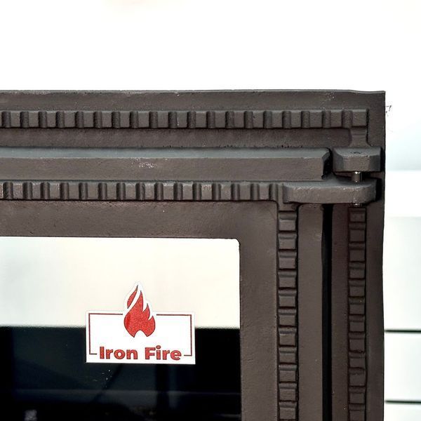 Дверцята чавунні для каміна з вогнетривким склом Iron Fire Дверцята топкові чавунні Brown 440х640 мм 1261 фото