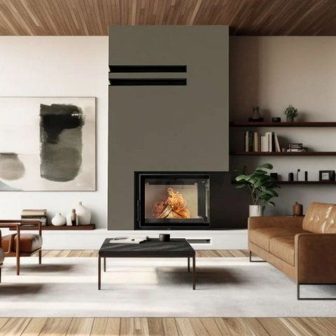 Камінна топка Kratki FLOKI права 8 KW &Oslash; 160 (8,0 кВт) FLOKI/P/BS фото
