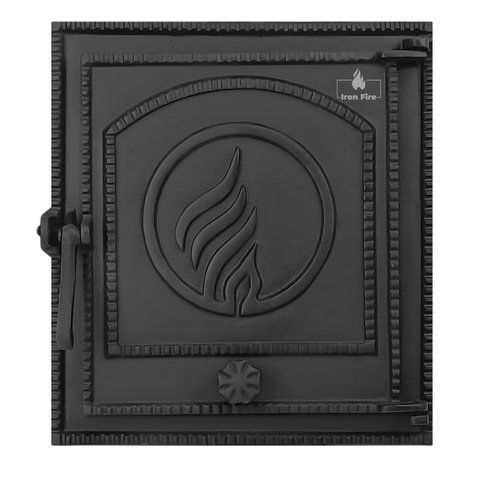 Дверцята чавунні для каміна та барбекю Iron Fire Дверцята топкові чавунні на камін Style 35 WG 350х390 мм 1256 фото